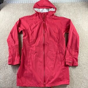 Prana Kylie Womens coral Hooded Rain Jacket Lightweight Outdoor Adventure Size S